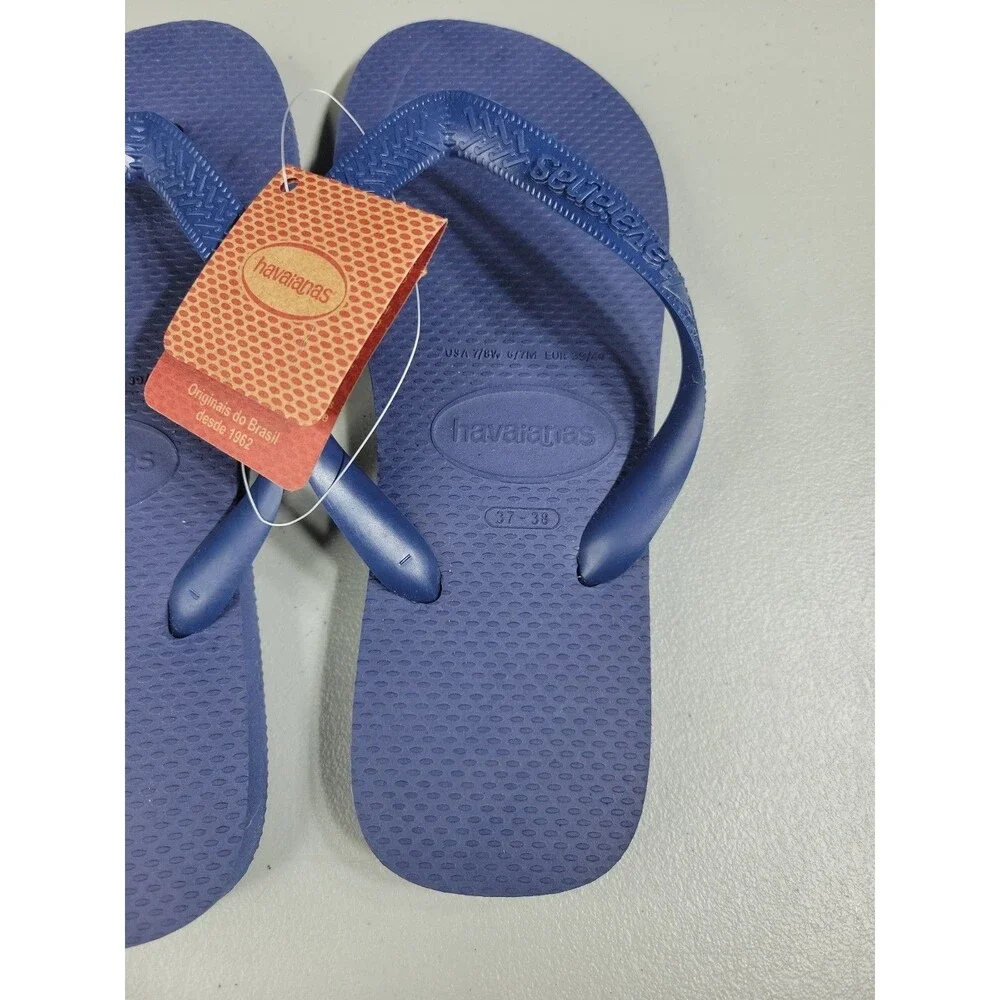 Havaiana Flip Flop Sandal Blue, US 7/8 W 6/7 M 37-38 NWT